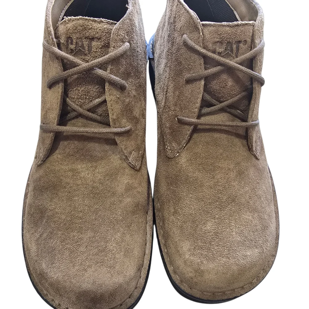 Caterpillar Men's Brown Leather Suede Desert Boots - Size 8